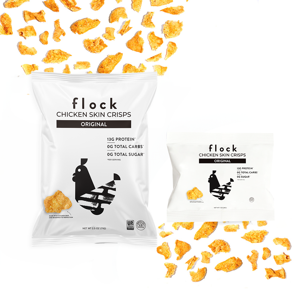 XL Flock Chicken Skin Crisps (2.5 OZ Bags)