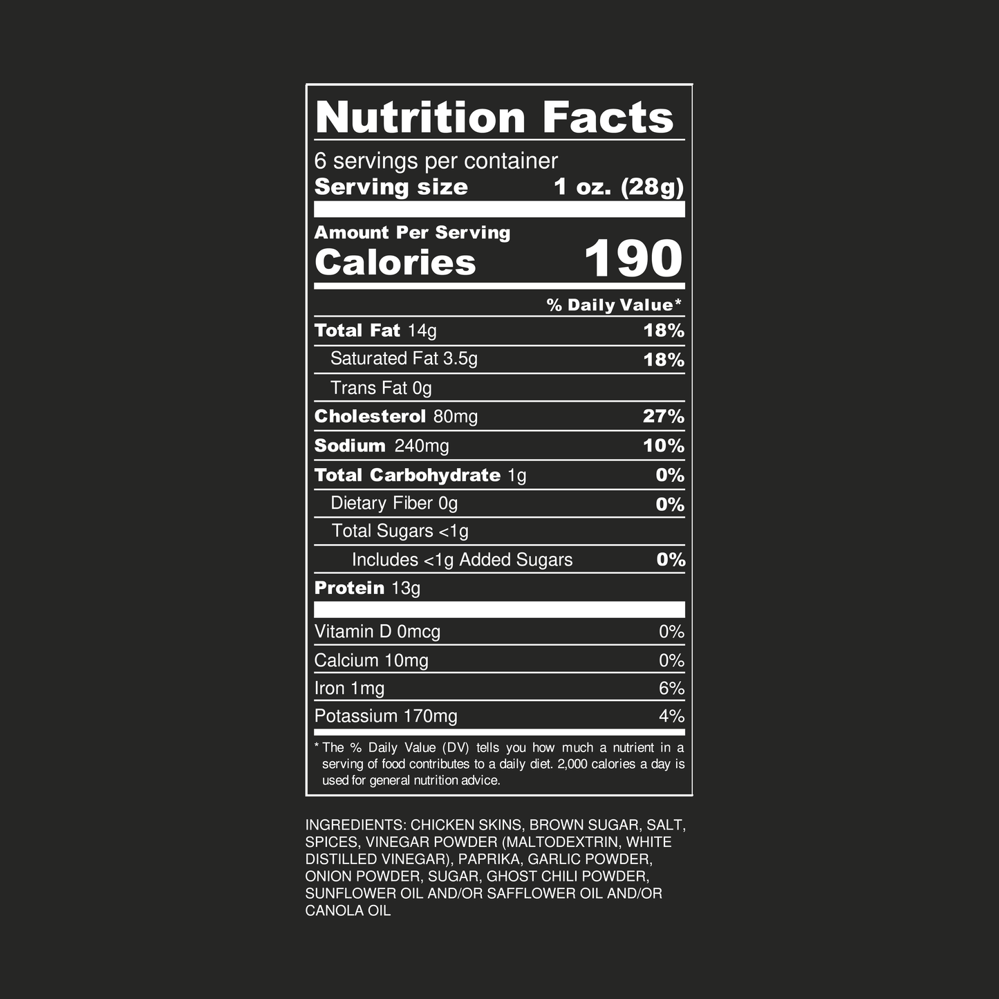 Hattie B's Flock Chicken Skin Crisps (6 OZ Bags)