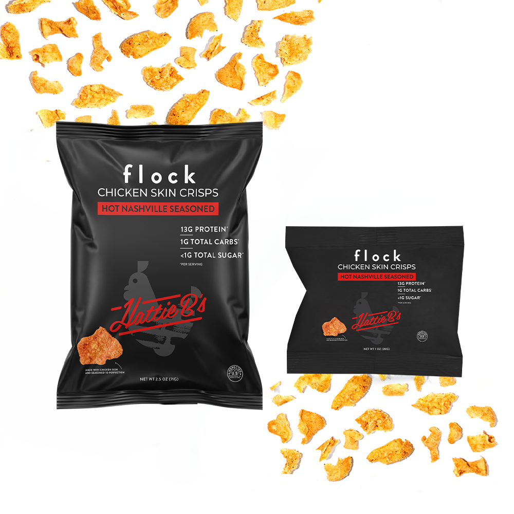 Hattie B's Flock Chicken Skin Crisps (2.5 OZ Bags)