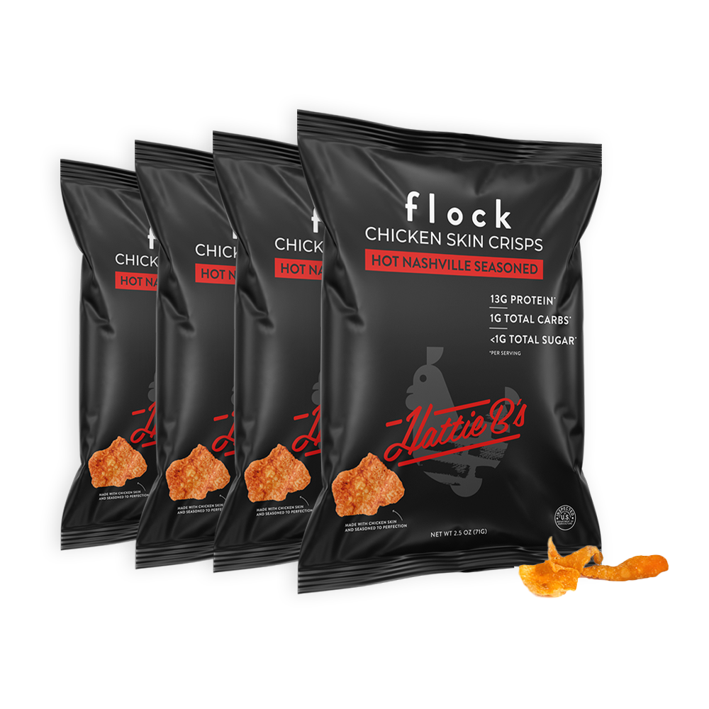 Hattie B's Flock Chicken Skin Crisps (2.5 OZ Bags)